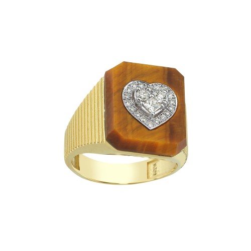 La Linea Tiger Eye Love Ring