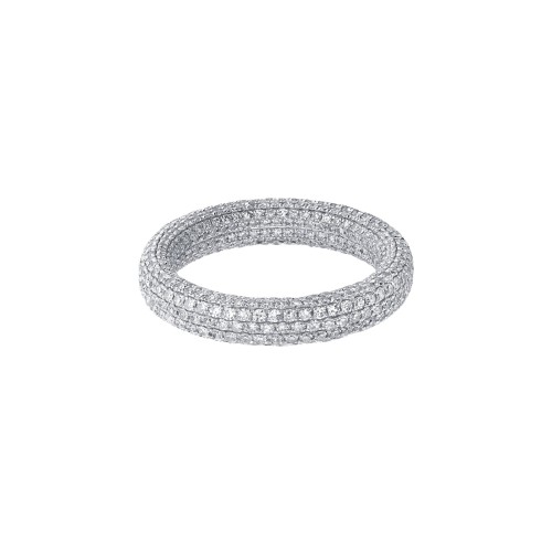 Inside and Out Diamond Eternity Band - White Gold