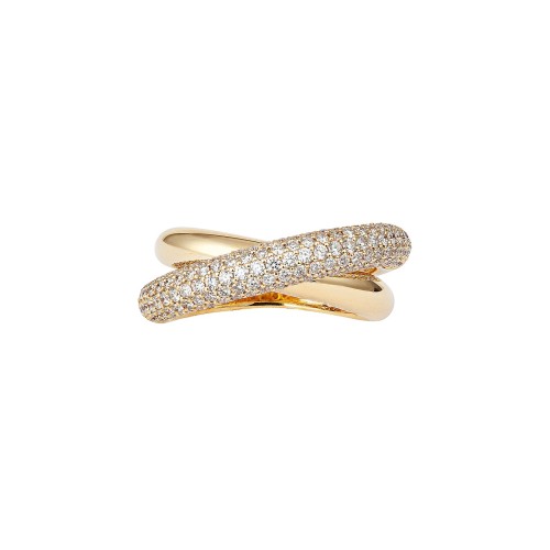 Infinity Loop Midi Ring - Pave Diamond